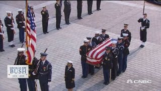 Former President George HW Bush escorted into Capitol [upl. by Acir]