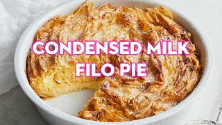 Condensed milk custard filo pie  tastecomau [upl. by Isaacson797]