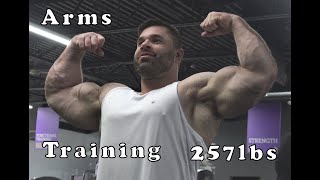 Justin Slates Training Arms At 257lbs Leanest Hes Been At This Weight [upl. by Ala]