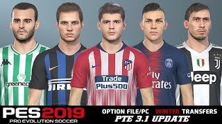 PES 2019 PTE 31 Option File Update  Data Pack 31  Tutorial [upl. by Gredel]