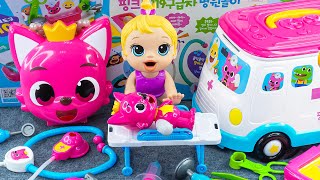 90 Minutes Pinkfong Ambulance Satisfying ASMR  Doctor Toys Unboxing 💞 Lana Unboxing Toys [upl. by Narcho914]