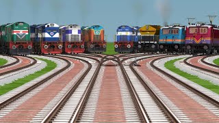 8 INDIAN RAILWAY CROSSING ON CURVED BRANCHED RAILROAD TRACKS  railraod crossing 2 tracks [upl. by Devina]