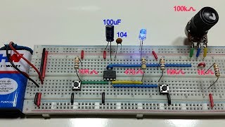 Variable Monostable multivibrator with reset using 555 timer in Tamil amp Englishtamil electronics [upl. by Aielam]