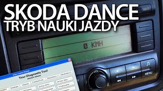 Tryb nauki jazdy w Skoda Dance radio Fabia Roomster Yeti VCDS cyfrowy prędkościomierz [upl. by Samau95]