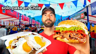 ¡Volé a Chile para Probar la Comida Típica Chilena 24 Horas en las Fiestas Patrias [upl. by Shanda965]