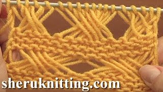 Cross Stitch Knitting Pattern Tutorial 7 Long Loops Extended Stitches [upl. by Trilbi97]