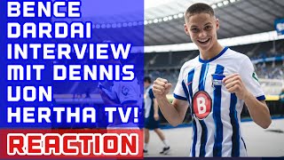 BENCE DARDAI im Interview mit Dennis von Hertha TV Ziele für die Zukunft  Lieblingsspieler uvm [upl. by Jacenta350]