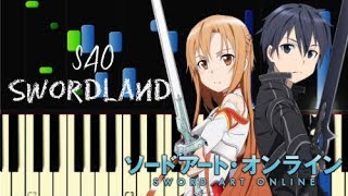 Sword Art Online OST  SWORDLAND  Piano Tutorial Synthesia EASY [upl. by Rubi991]