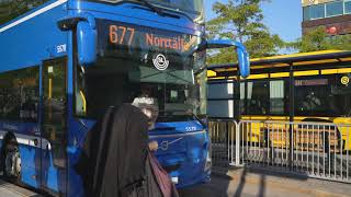 Sweden double decker bus 677 ride from Uppsala to Norrtälje [upl. by At]