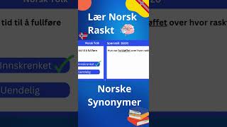 Utforsk Norske Synonymer Del 6  En Dyptgående Guide til Ordvalg [upl. by Irma]