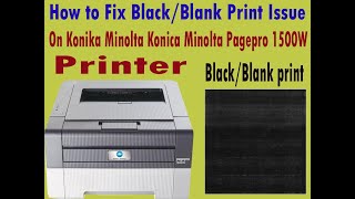 How to fix BlackBlank print Issue on Konica Minolta Pagepro 1500W printer  replace the Corona wire [upl. by Ioyal]