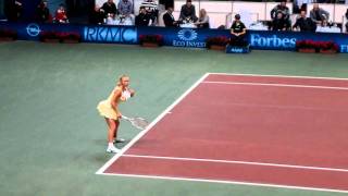 Caroline Wozniacki imitates Serena Williams Bratislava 2011 [upl. by Caesar669]