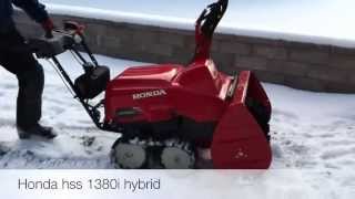 Honda HSS 1380i hybrid snöslunga trackdriven snowblower 12 [upl. by Okika]