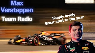 Max Verstappen Full Qualifying Team Radio  2024 Bahrain Grand Prix [upl. by Mikkanen]