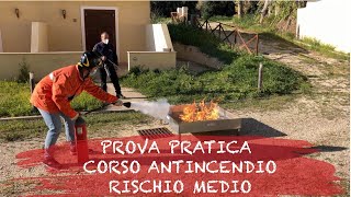 Prova pratica corso antincendio rischio medio [upl. by Lauter211]