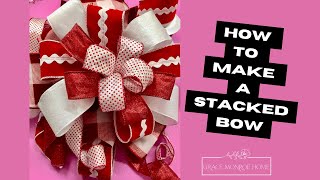 How to Make a Stacked Bow  Easy Bowdabra Bow Maker Tutorial [upl. by Rheims]