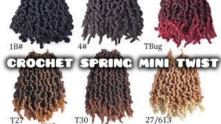 How To Diy Crochet Spring Mini Twist Using Synthetic Hair foryou trending goviral trend how [upl. by Bartolome]