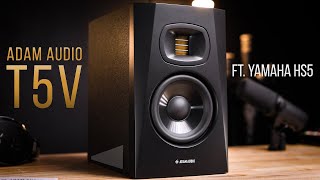 Adam Audio T5V Studio Monitor Overview  Opinion ft Yamaha HS5 [upl. by Buke]