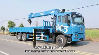 SHENBAI 12Ton 5 Section Telescopic Boom Crane with Dongfeng 6X4 Chassis [upl. by Claudian]