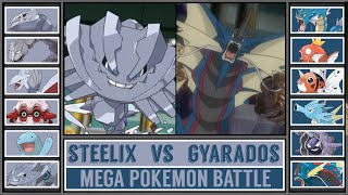 MEGA STEELIX vs MEGA GYARADOS  Mega Pokémon Battle [upl. by Melquist]