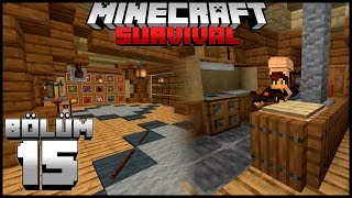 SANDIK ODASI ve MUTFAĞIM süper ötesi┇Minecraft Survival ▹Bölüm 15 [upl. by Barimah]