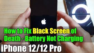 How to Fix Black Screen of Death  Battery Not Charging on iPhone 1212 Pro [upl. by Francie]