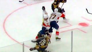 Sam Bennett Hit on David Pastrnak  Panthers vs Bruins Round 2 Game 3 NHL Playoffs Highlights [upl. by Uhn]