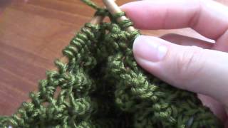 Knitting Increase Stitch P1 K1 P1 [upl. by Aelaza254]