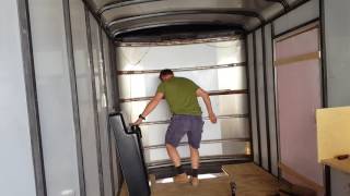 Cargo trailer conversion 2 black water tank install [upl. by Ancell]