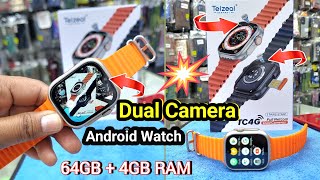 Dual Camera Android SmartWatch 64GB4GB Ram Telzeal TC4G Unboxing Price in Bangladesh [upl. by Refinney]