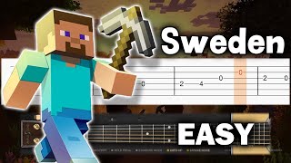 Minecraft Theme  Sweden C418  Guitar tutorial TAB [upl. by Burhans]