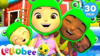 5 Little Speckled Frogs 🍯 Lellobee City Farm  Preeschool Playhouse [upl. by Derzon]