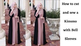 How to cut and Sew a Kimono Abaya Style [upl. by Rothschild]