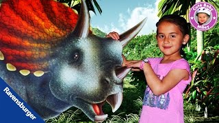 Dinosaurier Riesenposter Triceratops von Ravensburger  basteln für Kinder – Kinderkanal [upl. by Reffotsirhc]