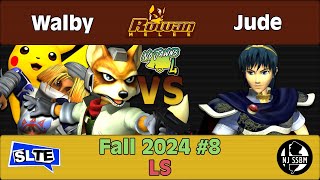 Rowan SSBM Fall 2024 8 Walby Fox Sheik Pikachu Vs Jude Marth  LS [upl. by Frederic230]