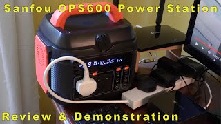 Sanfou OBS 600 Portable Power Station Review  576Wh 600W1200W Peak Pure Sine Wave Inverter [upl. by Swamy]