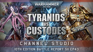 10th Edition Leviathan Tyranids vs Adeptus Custodes Warhammer 40K Battle Report 1750pts [upl. by Ttirrej]