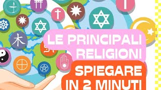 Le principali religioni del mondo spiegate in 2 minuti [upl. by Lilian16]