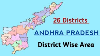 Andhra Pradesh District Wise Total Area  Andhra Pradesh District with Maps [upl. by Retla]