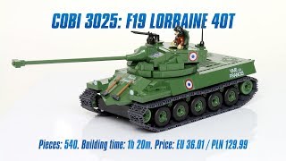 COBI 3025 F19 Lorraine 40T review amp speed build [upl. by Ynohtnaluap]