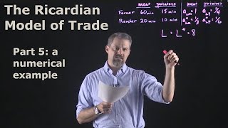 International Economics The Ricardian Model of Trade Part 5  A Numerical Example [upl. by Marcel804]