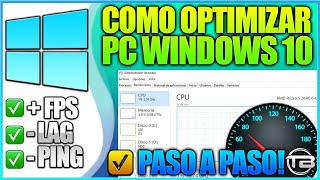 COMO ACELERAR y OPTIMIZAR WINDOWS 10 🚀 Mayor velocidad y rendimiento máximo para programas y juegos [upl. by Us]