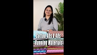 Cotton 40s X 40s Running Materials poothurans onlineshopping cotton 40x40 runningmaterial [upl. by Inaja]