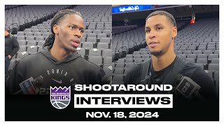 Keegan Murray amp Keon Ellis  Shootaround Interviews 111824 [upl. by Aisatsan]