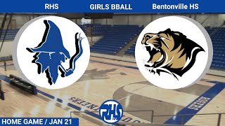 Rogers High School Girls Basketball hosts Bentonville on 12122 [upl. by Eecyal]