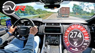 RANGE ROVER SPORT SVR 50 V8 SC 575HP on AUTOBAHN [upl. by Ahsenwahs619]