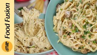 Creamy Carbonara Spaghetti Recipe by Food Fusion [upl. by Eyde]