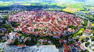 The Fortified City of Nördlingen Drone Video  The Reallife Attack on Titan City [upl. by Bryon934]