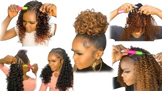 5 Quick And Easy Hairstyle Using Braid Extension [upl. by Brost]