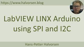 LabVIEW LINX and Arduino using SPI and I2C [upl. by Haidedej44]